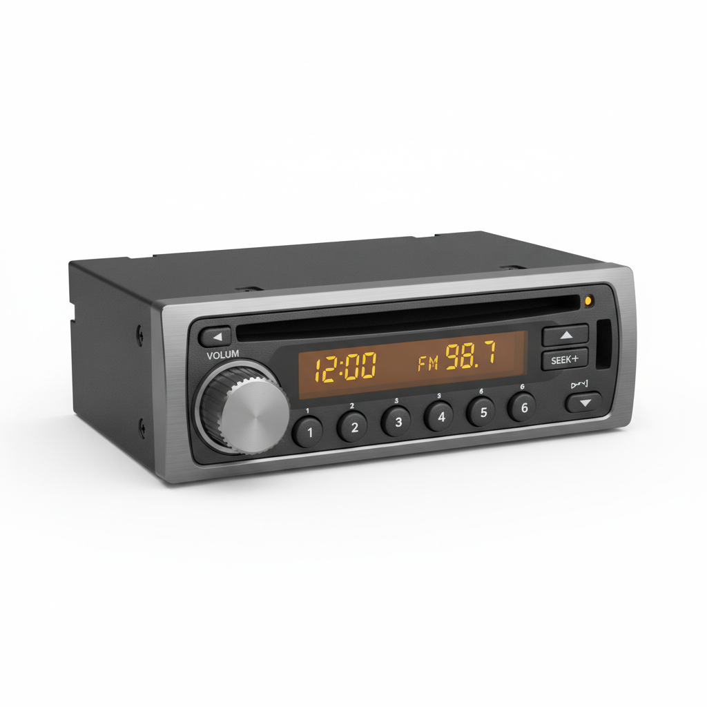 Classic single-DIN car stereo radio