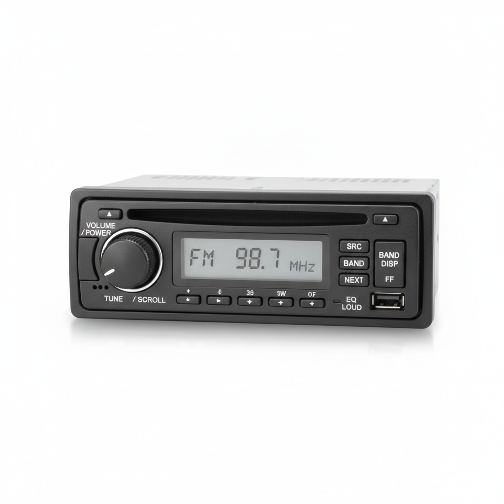 Single-DIN AM/FM Bluetooth receiver