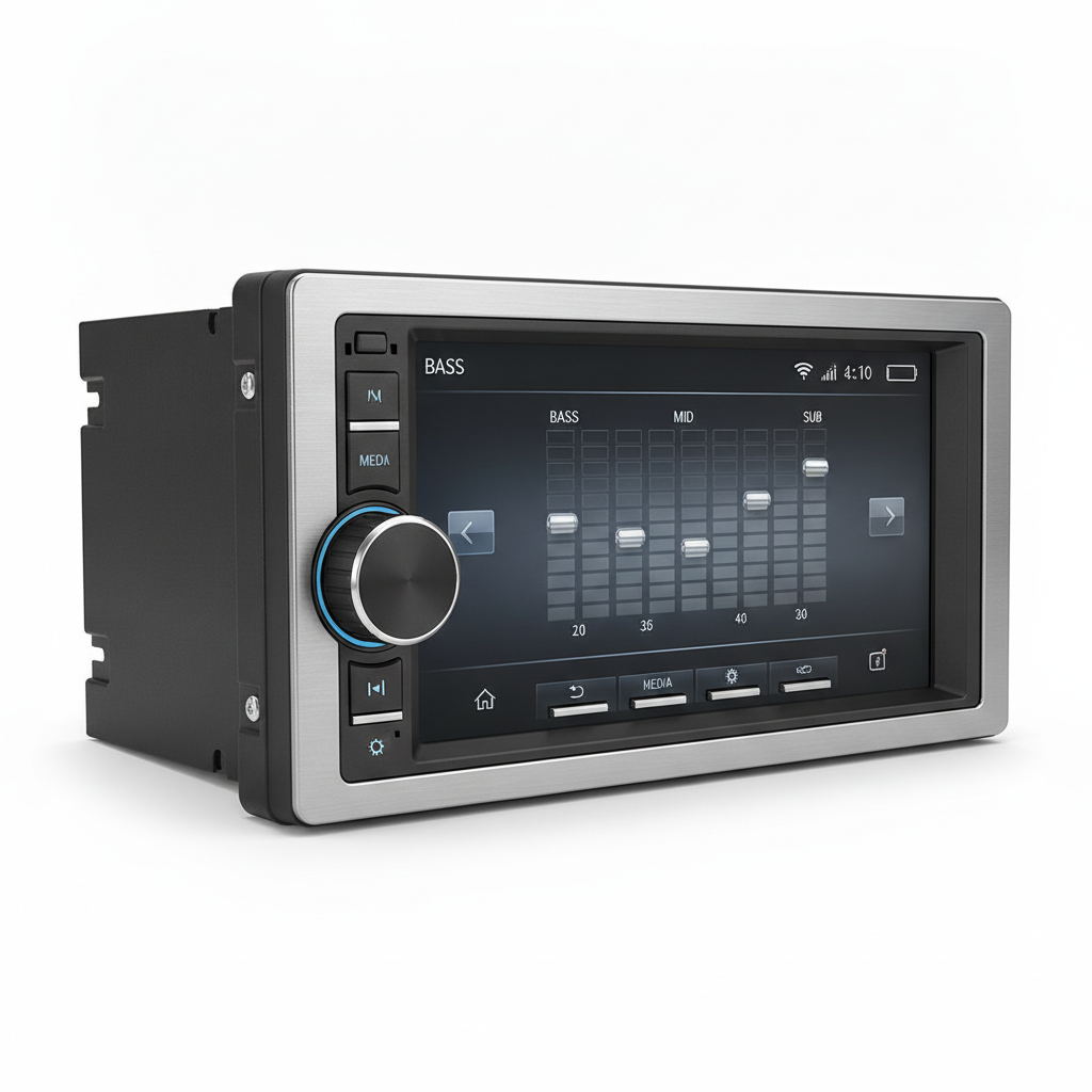 Premium double-DIN receiver with backup camera input